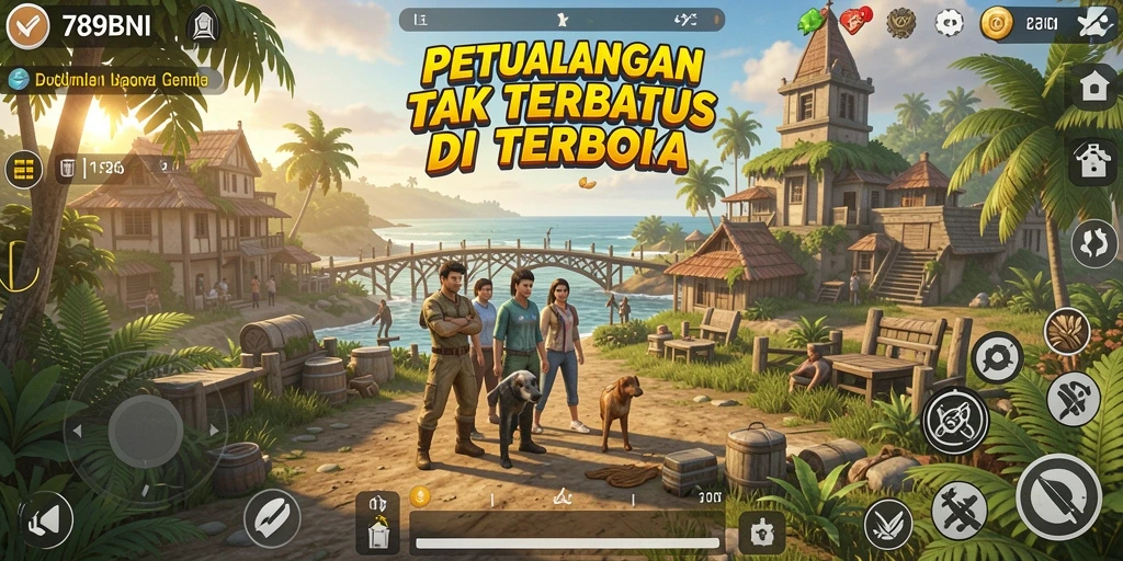 Tangkapan layar gameplay 789BNI menunjukkan petualangan seru di dunia terbuka.