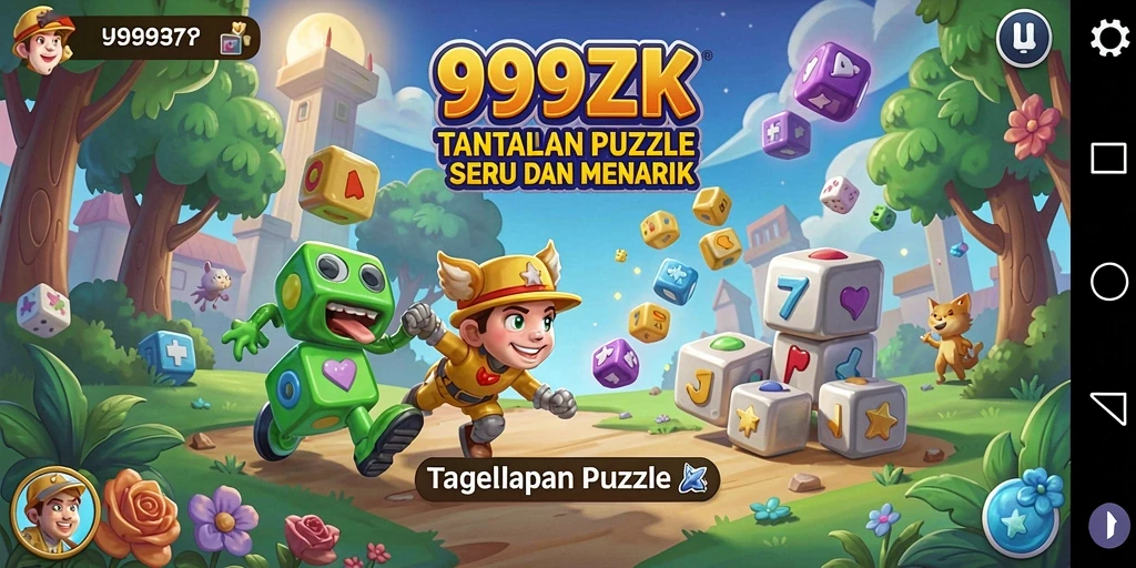 Screenshot 999ZK menampilkan gameplay puzzle yang menarik dan menantang.