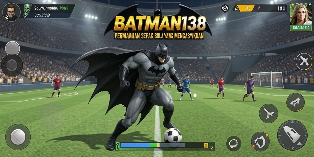 Tampilan aksi menarik dalam permainan sepak bola BATMAN138.