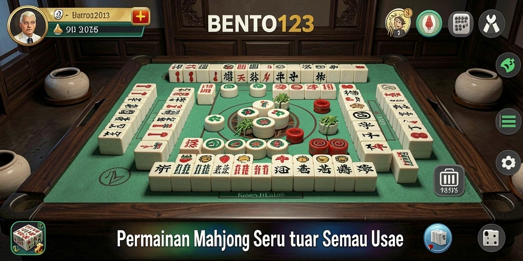 Tangkapan layar utama BENTO123 yang menampilkan gameplay Mahjong yang seru.