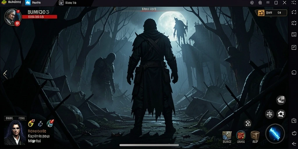 Tangkapan layar BUMI303 menampilkan suasana horror yang mencekam dan gameplay yang mendebarkan.