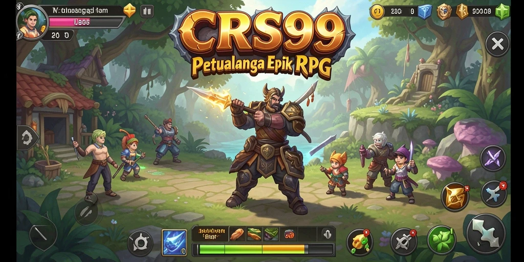 Tampilan gameplay epik dari CRS99 dalam atmosfer RPG yang mendalam.