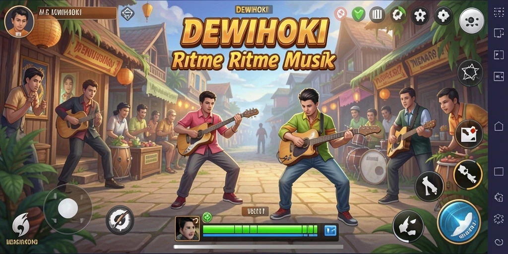 Tampilan gameplay <strong>DEWIHOKI</strong> yang dinamis dan mengasyikkan saat bermain musik.