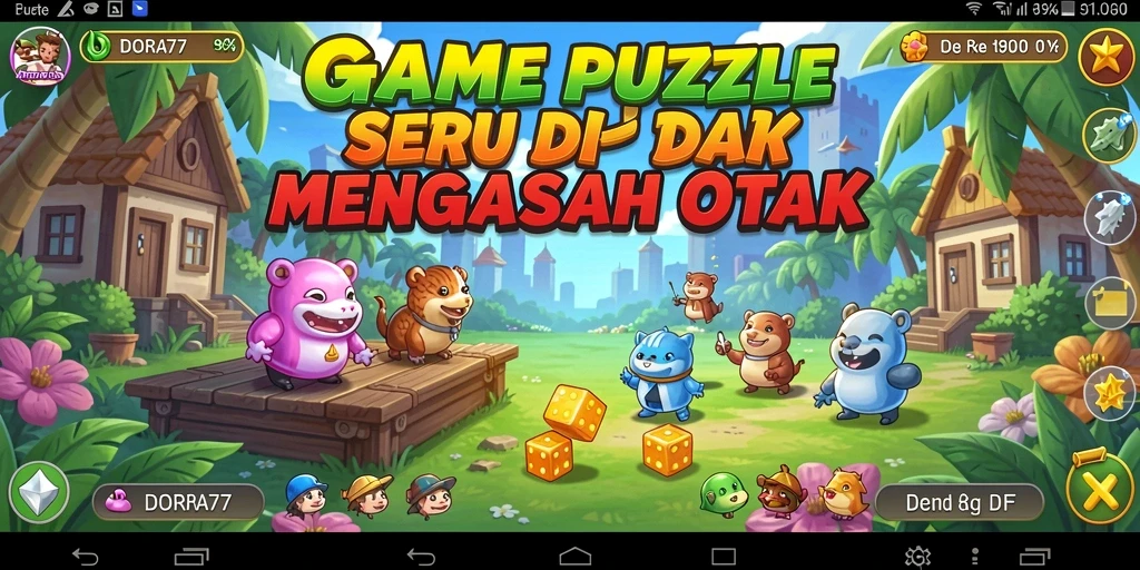 Screenshot DORA77 menampilkan momen seru saat menyelesaikan puzzle.