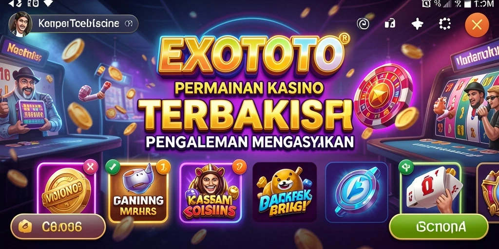 Tampilan permainan Kasino yang mengasyikkan di EXOTOTO.