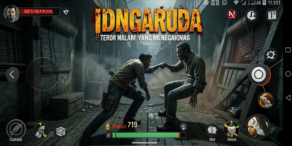 Screenshot utama IDNGARUDA menampilkan suasana mencekam dalam gameplay Horror.