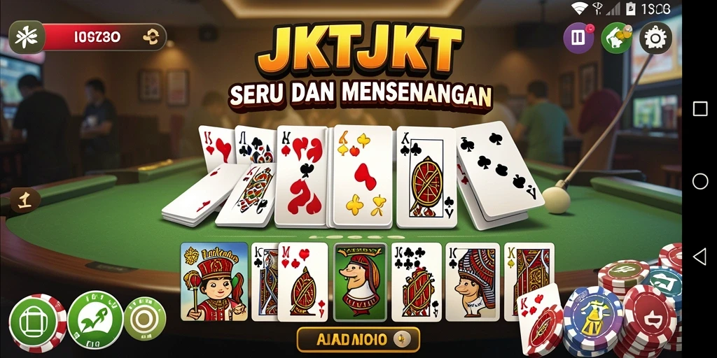 Screenshot JKTJKT menampilkan gameplay domino yang menarik dan interaktif.