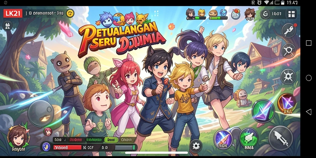 Gameplay LK21 menampilkan karakter anime ikonik dalam petualangan seru.