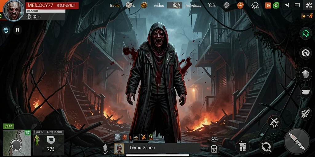 Screenshot menampilkan momen mendebarkan dari gameplay MELODY77.