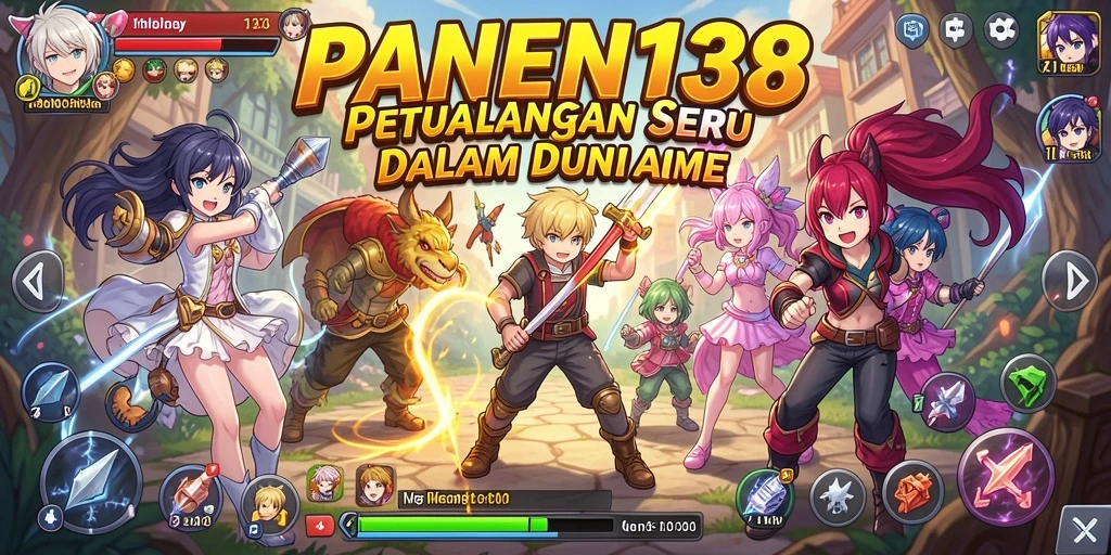 Tampilan seru gameplay PANEN138 dengan karakter Anime yang menarik.