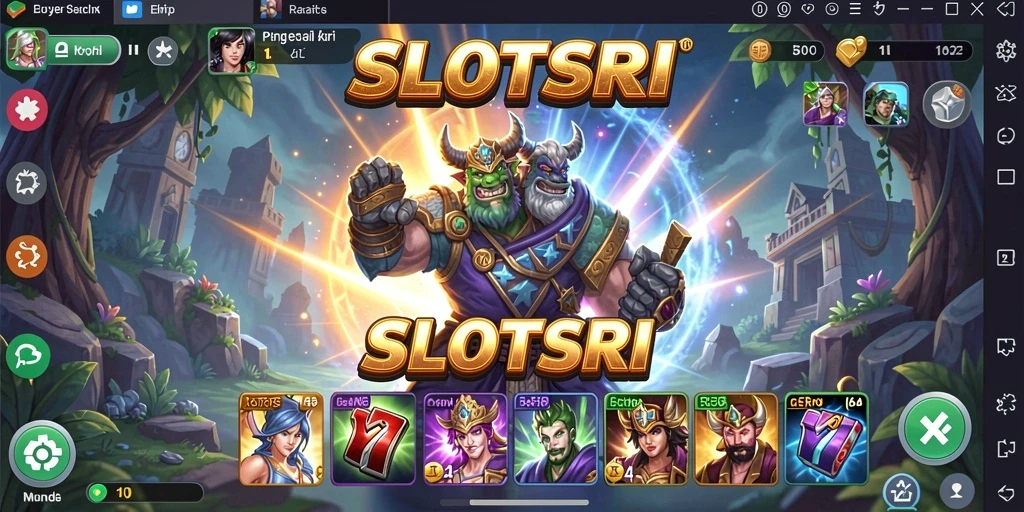 Screenshot gameplay SLOTSRI menampilkan aksi pertarungan yang mendebarkan.