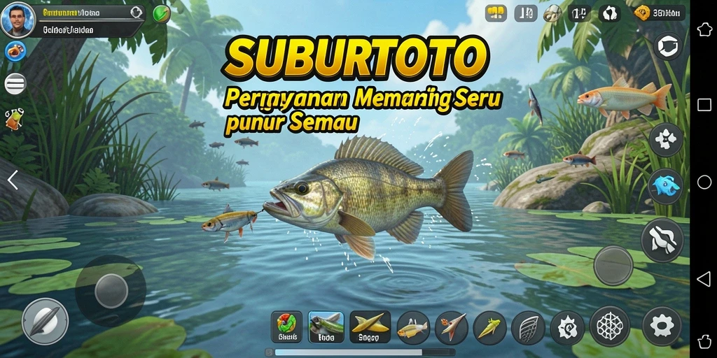 Tampilan menarik dalam permainan memancing SUBURTOTO dengan pengaturan lingkungan yang indah.