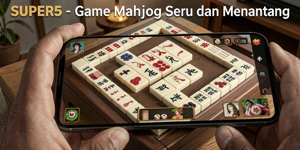 Tampilan gameplay SUPER5 yang menarik dan menantang dalam Mahjong.