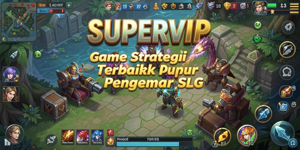 Tampilan gameplay SLG yang menegangkan dan strategis dalam SUPERVIP.