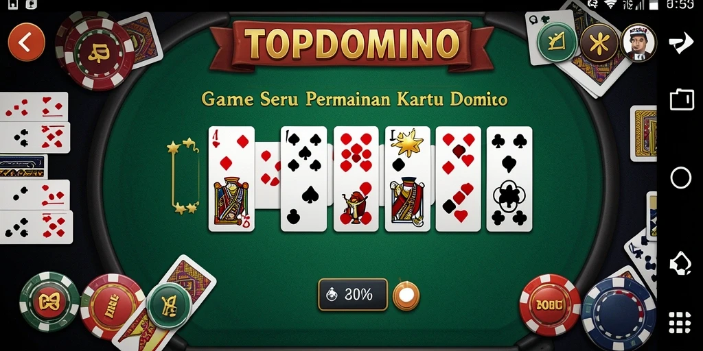 Tampilan gameplay menarik dan seru di TOPDOMINO.