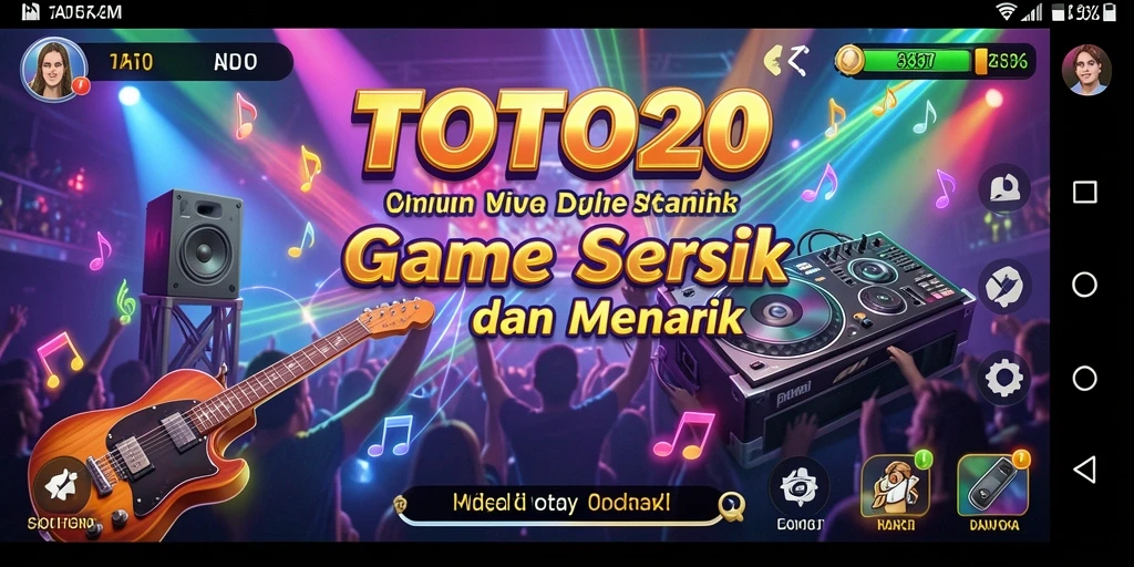 Tampilan gameplay seru TOTO20 dengan berbagai pilihan lagu.