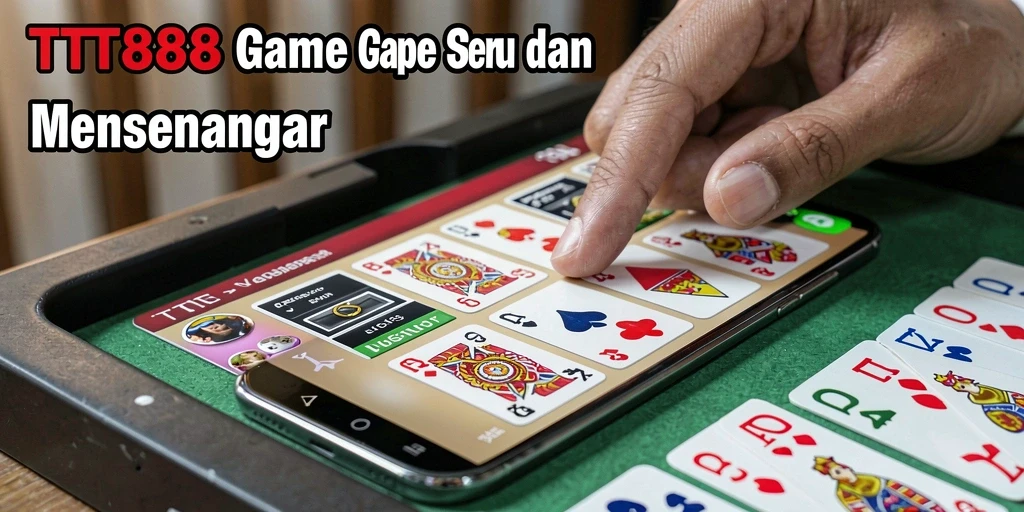Tampilan gameplay seru TTT888 saat bermain Gaple dengan teman.